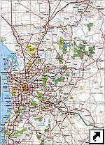 Карта окрестностей Аделаиды, Австралия (англ.)