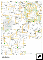 Подробная карта Аделаиды, Австралия (англ.)