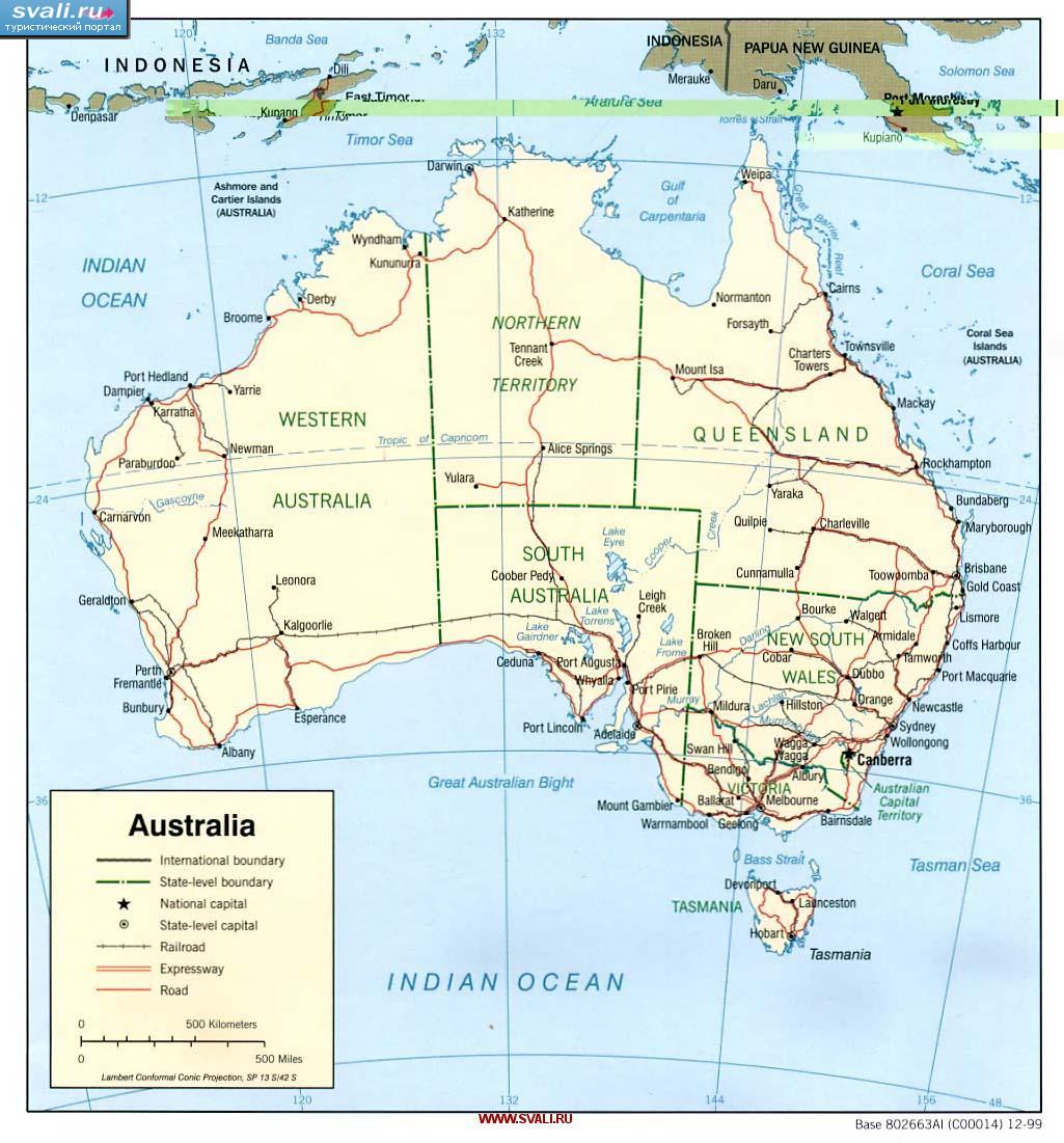 Карта Австралии (англ.)