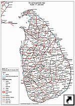 Подробная карта Шри-Ланки (англ.)