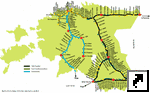 Схема железных дорог Эстонии (эст.)