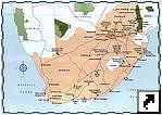 Карта национальных парков ЮАР (англ.)