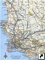 Карта окрестностей Кептауна, ЮАР (англ.) 