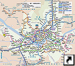 Карта метро Сеула (Seoul), Южная Корея (англ., кор.)