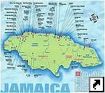 Карта достопримечательностей Ямайки (англ.)