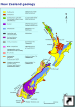 Геологическая карта Новой Зеландии (англ.)