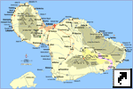 Гавайские острова. Карта острова Мауи (англ.) 