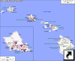 Карта Гавайских островов (англ.)