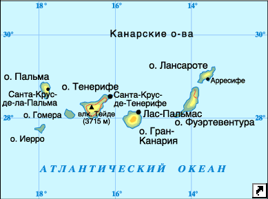 Карта Канарских островов