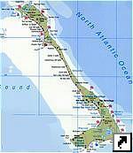 Туристическая карта острова Кэт (Cat Island), Багамские острова (англ.)