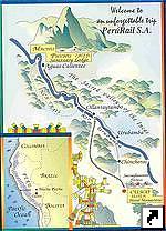 Схема тропы Инков (Inca trail), Перу (англ.)