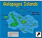 Туристическая карта Галапагосских островов, Эквадор (исп.)
