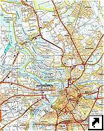 Карта Антверпена, Бельгия (нем.)