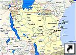 Карта Танзании (англ.)
