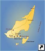 Карта острова Мафия, Танзания (англ.)