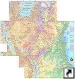 Карта Танзании (англ.)