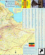 Большая туристическая карта Эфиопии с автодорогами (часть 2 : восток. англ.)