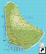 Подробная карта Барбадоса (англ.)
