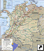 Карта Колумбии (англ.)