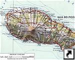 Топографическая карта острова Пику (Pico). Азорские острова. (порт.)