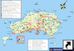 Туристическая карта острова Порту-Санту, острова Мадейра, Португалия (порт.)