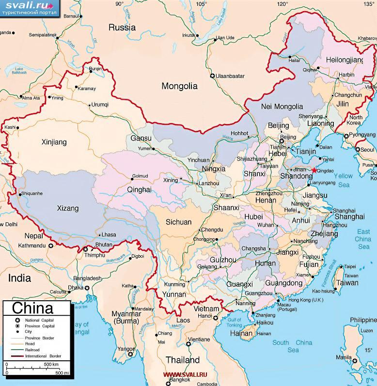 Карта Китая (англ.)