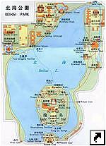 Карта парка Бэйхай (Beihai Park), Пекин, Китай (англ., кит.) 