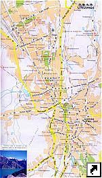 Карта города Урумчи (Urumqi), Синьцзян-Уйгурский (Xinjiang Uygur) автономный район, Китай (англ., кит.)