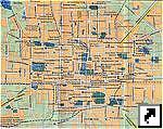 Карта центра Пекина, столицы Китая (англ.)