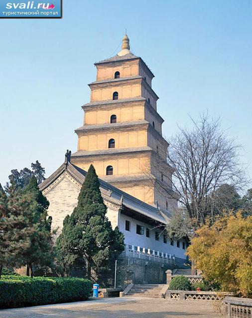    (Big Goose pagoda),  (Xian),   (Shaanxi), .