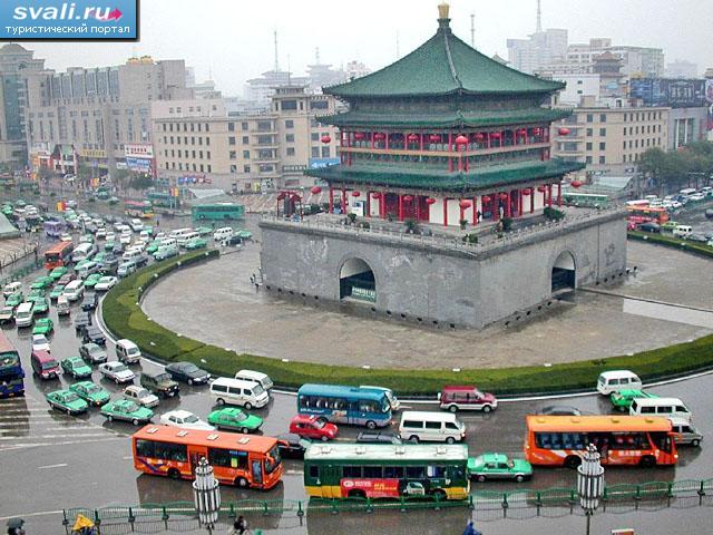   (Bell Tower),  (Xian),   (Shaanxi), .