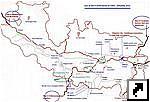 Туристическая карта окрестностей Шигадзе (Shigatse), Тибет (англ.) 