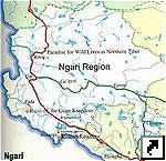 Карта района Нари (Ngari Region), Тибет (англ).