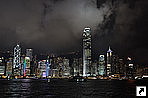 Ночной Гонконг, Китай.