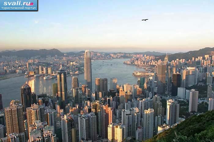 Вид с пика Виктория, Гонконг, Китай.