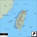 Карта Тайваня (англ.)