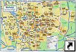 Подробная карта центра Оксфорда, Великобритания (англ.)