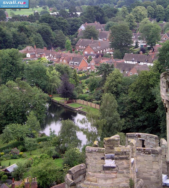 Вид с замка Уорвик (Warwick), Англия, Великобритания.