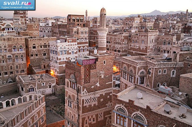 Сана, Cтарый город утром, Йемен.