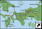 Карта Корора (Koror), Палау (англ.)
