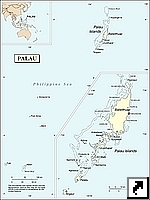 Карта Палау (англ.)