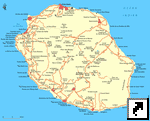 Карта острова Реюньон (франц.)