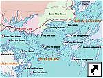 Карта залива Халонг (Halong Bay), Вьетнам (англ).