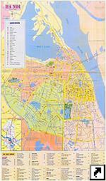 Карта города Ханой (Ha Noi), столицы Вьетнама (англ.) 