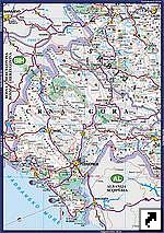 Подробная туристическая карта Черногории с автодорогами (серб.)