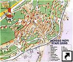 Туристическая карта центра Герцег-Нови, Черногория (серб.)