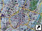 Карта центра Мюнхена, Германия (немец.)