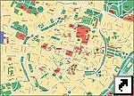 Туристическая карта центра Мюнхена, Германия (нем.)