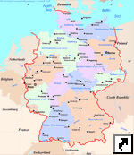 Карта Германии (немец.)