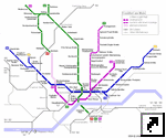 Схема метро Франкфурта, Германия (немец.)